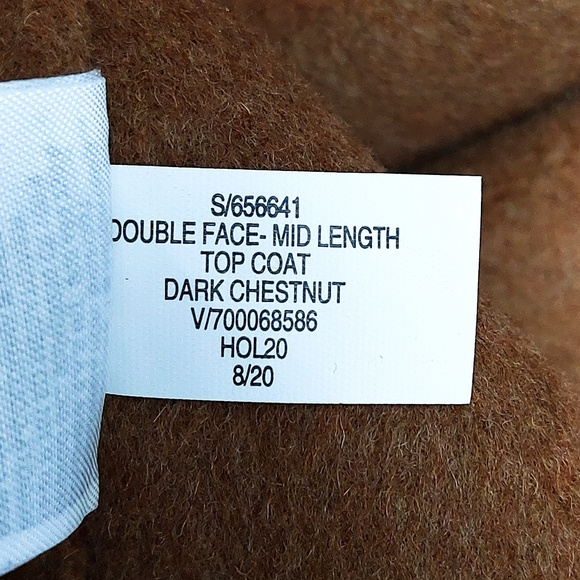 ▪︎SOLD▪︎Banana Republic Womens Wool Blend Chestnut Double Face Top Coat Sz XL - Picture 7 of 10